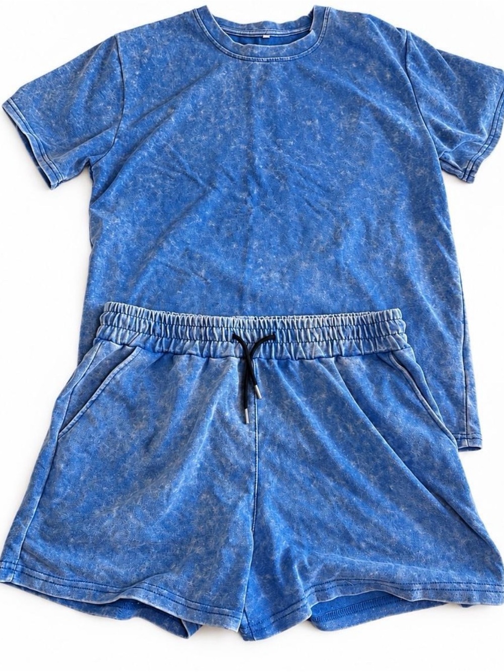 Women's Mineral-Wash Short Sleeve Tee in Blue